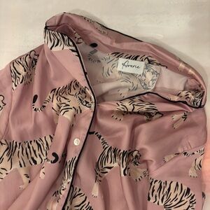 Leopard Print Silky PJ Set
